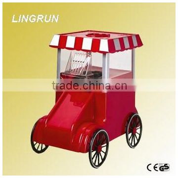 CE/ROHS Unique popcorn machine with wheels plastic car popcorn maker