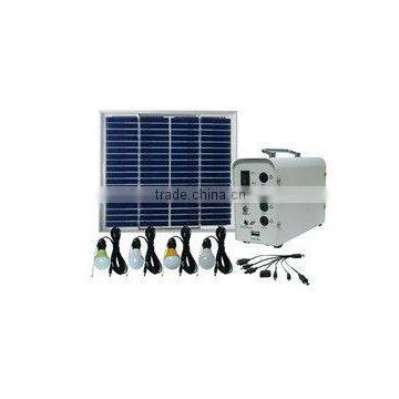 10W solar energy system with led lamps and USB port/solar led bulb