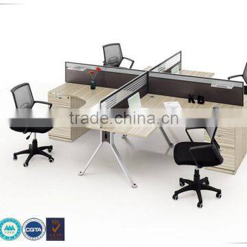 Factory price latest design panel office workstation for 4 person