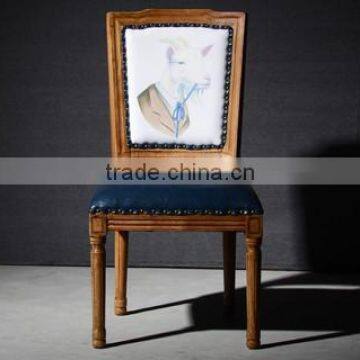 High Quality Square Backrest Antique Style Dining Chair