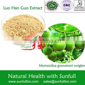 supply high quality sweetener Luo Han Guo Extract 40% 50% Mogroside V