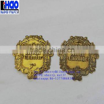 Custom Embossed Metal Logo/self Adhesive Embossed Metal Label/ Wine Bottle Embossed Metal Sticker photo-6