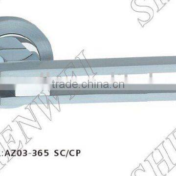 AZ03-365 SC/CP zinc alloy door handle on rose