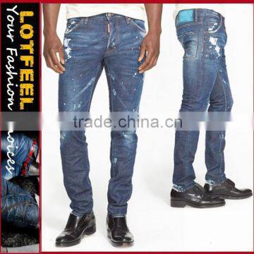 Biker Jeans Blue Denim jeans pantalon (LOTK009)