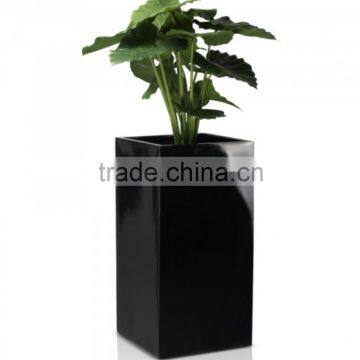 nature black best price fiberglass resin pot planter