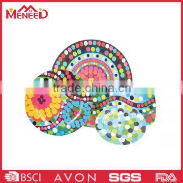 Hot selling melamine colorful hotel use dinner set