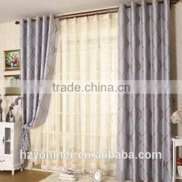 traditional jacquard blackout fabric for European curtain, Geometric jacquard fabric , China curtain fabric supplier