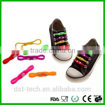 2016 Reflective Silicone No Tie Locking Elastic Lock Lace Shoelace