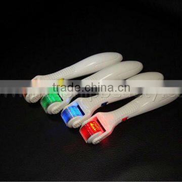 vibrating micro needle replaceable head led derma roller phone roller