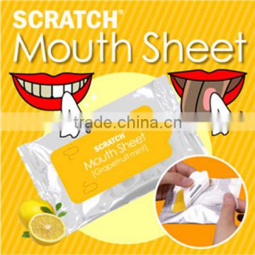 Scratch Mouth Sheet Grapefuit Mint Made in Japan Tooth Care Mouth Care Whitening