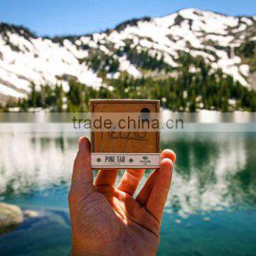 MELAO Pine Tar Soap - Mens Bar With Natural Woodsy Scent and Skin Scrub Exfoliation - Handmade With Pine, Hemp, Olive Oils photo-2