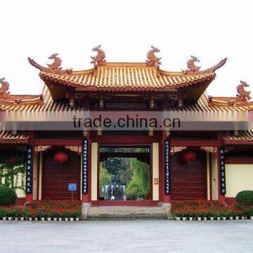 Antique construction materials supplier Chinese temple building roofing