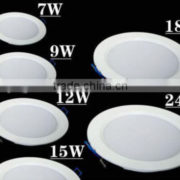 round high lumen 3w/5w/7w/9w/10w/18w 24w led panel light / led light panel