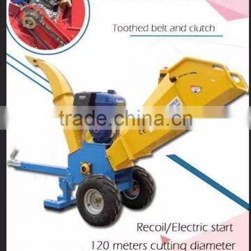 High efficient 15HP gasoline mini wood chipper machine