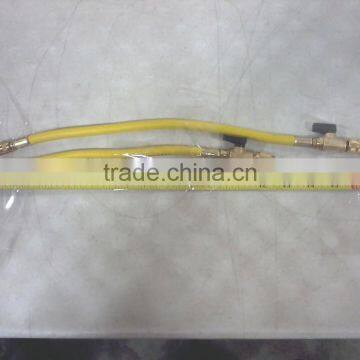 refrigerant charging hose with valve for R134