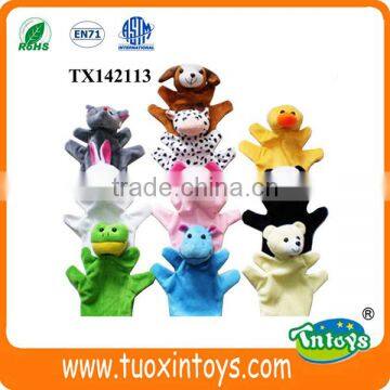 Soft cute plush glove puppet safe baby animal toy sets