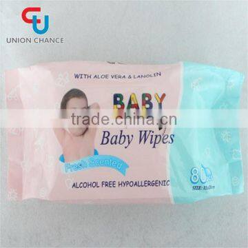 Alcohol Free Hypoallergenic Baby Wipes 80PCS Wet Wipes Cleaning Wipes