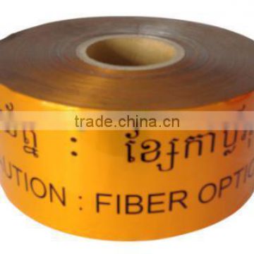 Underground detectable warning tape yellow caution tape pe warning tape