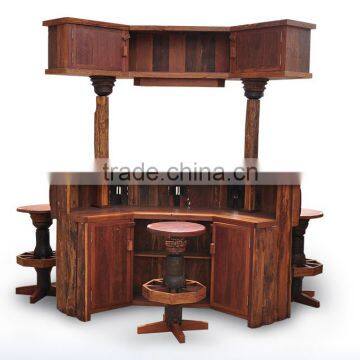 Thailand Style Bar Counter and Chairs Set, Restaurant/Hotel/Club Bar Furniture, Solid Wood Bar Table and Chairs (BF01-X1170) photo-2