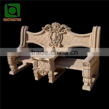 Hand Carved Cheap Stone Garden Bench