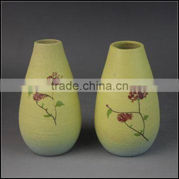 2017 New Hand Painted Mini Yellow Stoneware Vase photo-4