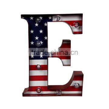 Store More Decoractive Metal LED Letter Light With Star-stripe photo-2