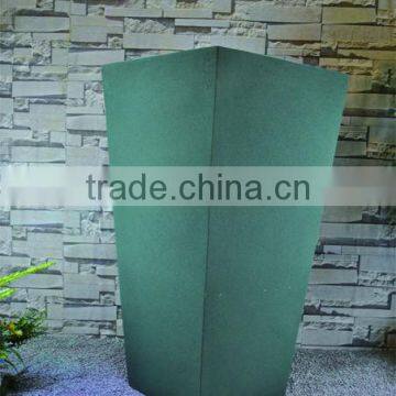 Sand Blast Simple Green Fiberglass Large Square Planter