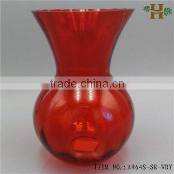 factory price spray red glass vases