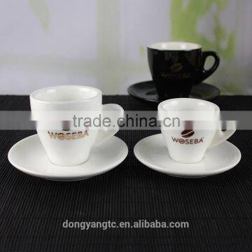 2017 Trending Products Custom Made Porcelain Coffee Saucer Set Print Gold Decal photo-2