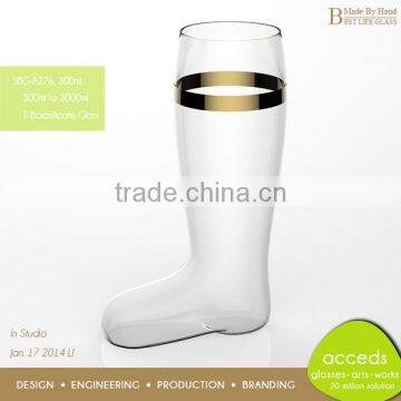 Ti-Borosilicate Novelty Hand Blown Special Shape Giant Beer Glass photo-2