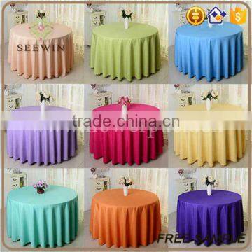 Plain Polyester Round Table Cloth for Home/wedding photo-6