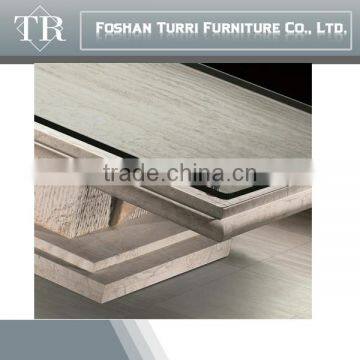 Modern Glass Top White Marble Travertine Coffee Table for Home Used photo-2