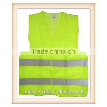 Reflective Safety Vest Yellow with Strips Work Construction Traffic & Warehouse