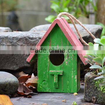 Eco-friendly FSC Hanging Wooden Bird Cage/ House