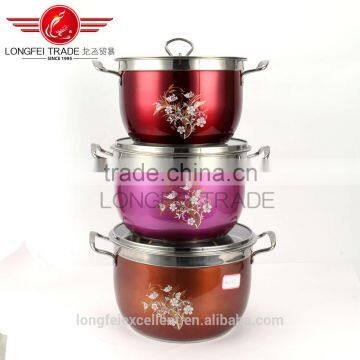 China Factory Cheap High Quality Colorful Stainless Steel Soup Boilling Pot/cooking Pot photo-3