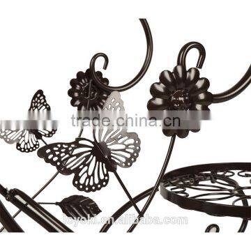 Handicraft Garden Decor Plant Pot Display Retro 3-tier Classic Flower Stand With Modern "S" Design Iron Plant Pot Trays photo-4