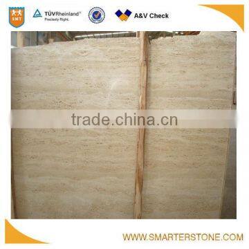 Imported cream travertine slab stone without filling holes