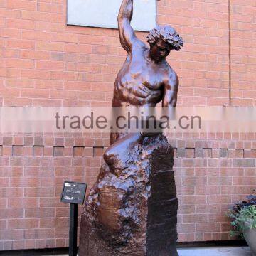 Famous Art Metal Craft Self Made Man Statue Bronze Sculpture for Garden Decoration photo-3