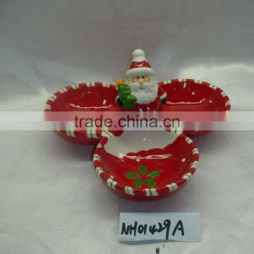 ceramic christmas saucer holder