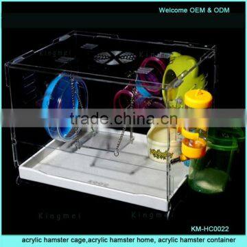 Large Capacity and Comfort Clear Acrylic Hamster Container