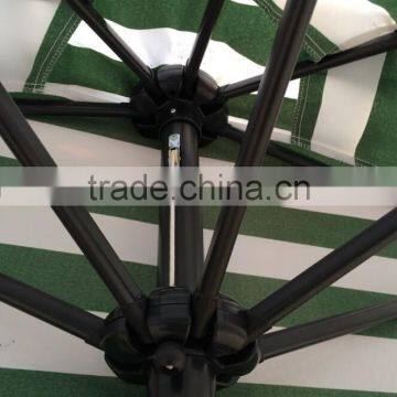 Patio Cheap Green White Fabric Half Round Sun Umbrella CK1424 photo-5