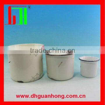 Hot Sale Enamel Mug Without Handle 3pcs