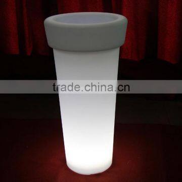 Plastic White PE Illuminated Outdoor Furniture, Illuminated Led Flower Pot, Glowing Led Ice Bucket photo-4