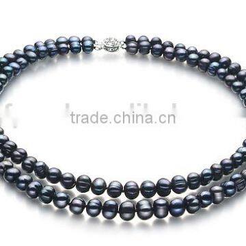 Black 6-7mm A Quality Freshwater Pearl Jewlery photo-2