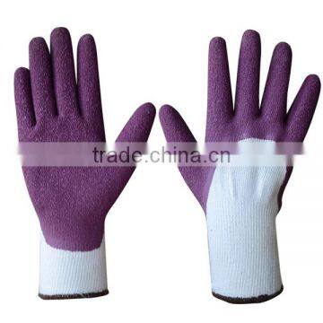 Well protection latex 3/4 coated industrial working gloves