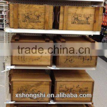 antiqued/rustic wooden ammo gift boxes, wooden crate, wooden wine box,packing box,gift box