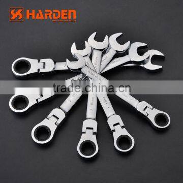 Professional 15mm Chrome Vanadium Flexible Combination Ratchet Wrench Set