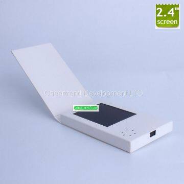 Promotional TFT Screen 2.4 inch lcd video greeting card, video brochure