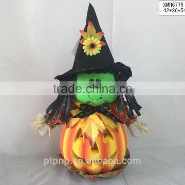 Paper Scarecrow With Pumpkin Face for Halloween Decoration photo-5