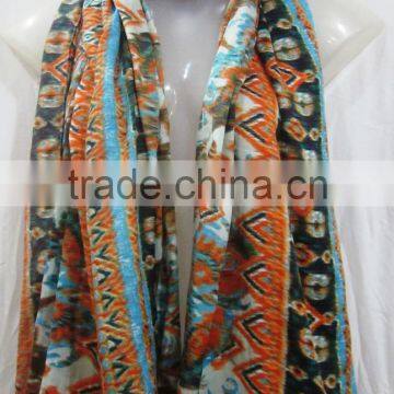 polyester twill flower printed scarf women beach pareos